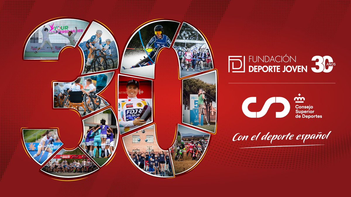 NOTICIA | La <a href="/fundaciondepjov/">Fundación Deporte Joven</a> celebra en 2026 sus 30 años al servicio del deporte español. Se constituyó un 8 de febrero de 1996 a instancias del <a href="/deportegob/">CSD</a>, con el respaldo de distintas entidades integradas en el Patronato.

#munideporte #aniversario

acortar.link/t7Midt