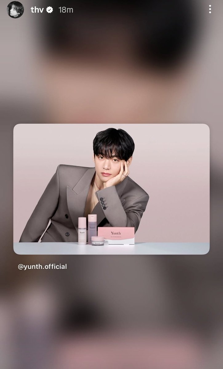 THV - IG STORY 💜

KING TAEHYUNG! ✨️🔥😍

YUNTH AMBASSADOR TAEHYUNG
V FACE OF YUNTH

#TaehyungxYunth
#VxYunth #Yunth_V
