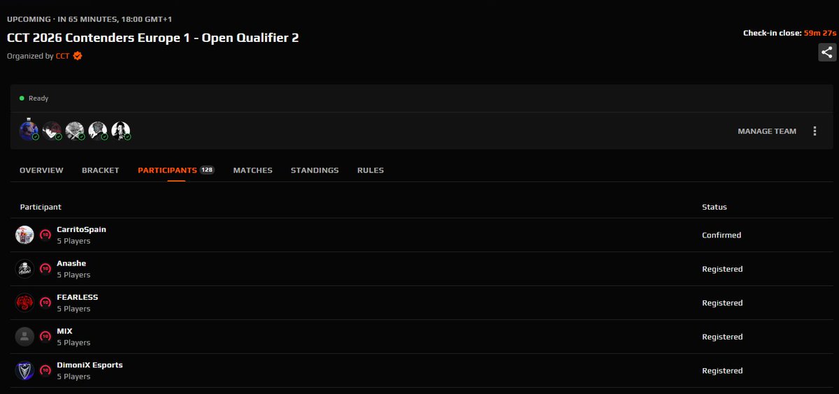 yop, <a href="/FACEIT_Darwin/">FACEIT Darwin</a> what is this one more time, we are in tournament but if we refresh we are out, but we cant SUSCRIBE?