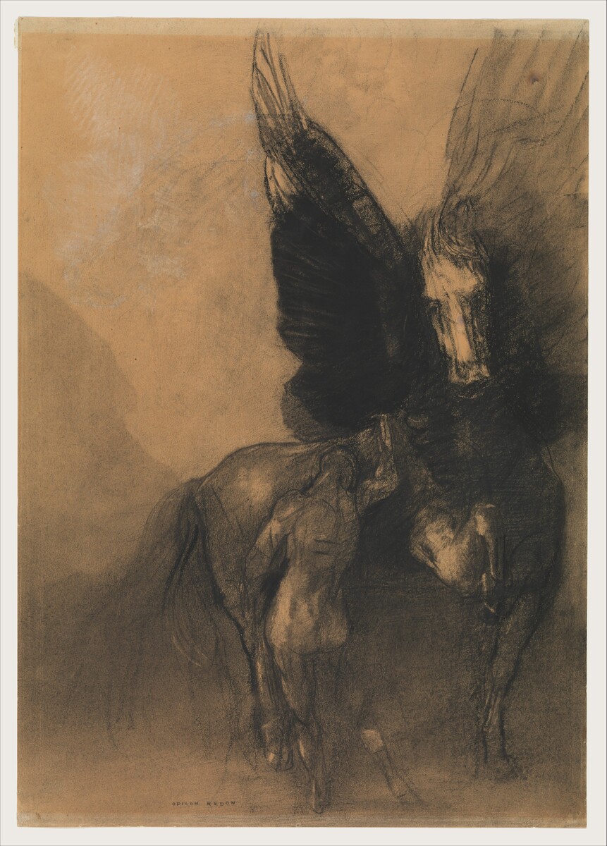 Pegasus and Bellerophon #artbots #redon