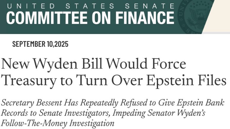 RonWyden's tweet image. Glad you asked. Scott Bessent is hiding them at the Treasury Department. He's refused for an entire year to turn them over, so I'm leading the charge to force him to do it: