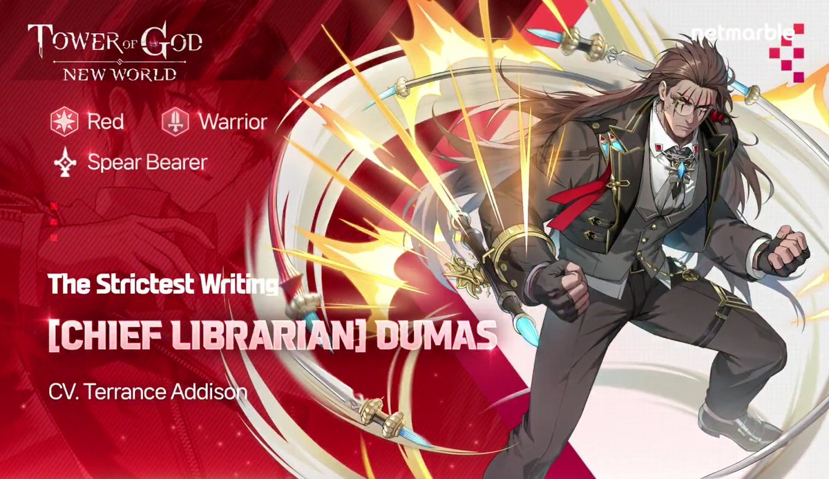 🎉ROLE ANNOUNCEMENT🎉

"I'll spare your life, if you are found worthy" 

Grateful to announce you can hear me as #Dumas in #TowerOfGodNewWorld 

I want to thank <a href="/JenLosi/">Jennifer Losi</a> for casting me and the wonderful direction. 

"Rosario Ignite!" 

#TowerOfGod #TOGNW