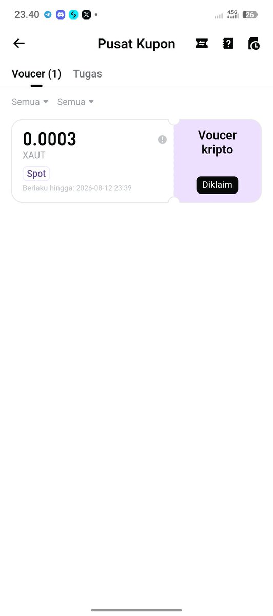 Bitget exchange valentine event
cek on app bitget exchange 
-click banner
-chat with gracy for 3 times
-claim reward
-check on reward hub
-done

if u not ready bitget user you can register with my link bruh : abcdstable.com/id/referral/re…