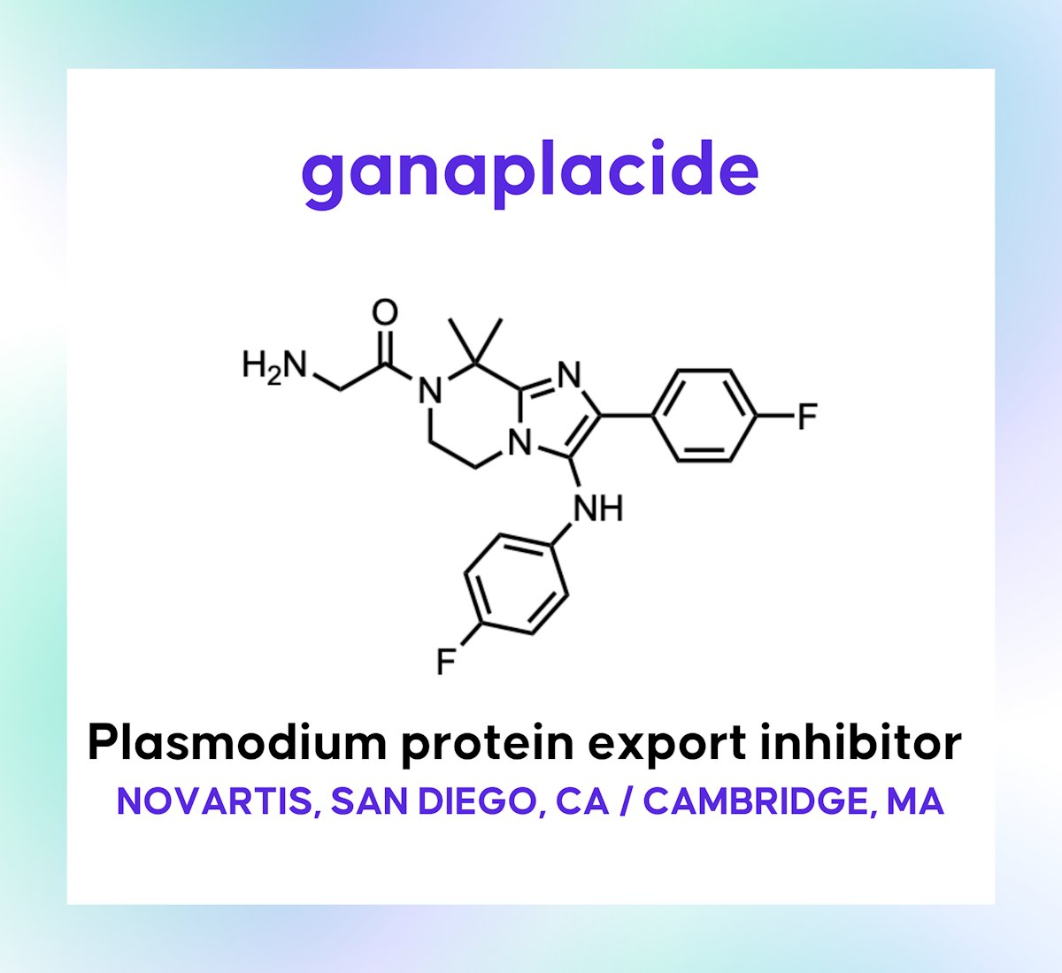 GanLum’s Phase 3 Win Puts Ganaplacide on the Shortlist for Next-Gen Malaria Treatment Approval | drughunters.com/3Mv47Wa

Ganaplacide is an oral antimalarial from Novartis, which appears to disrupt the Plasmodium parasite’s secretory/trafficking pathway, that is being developed