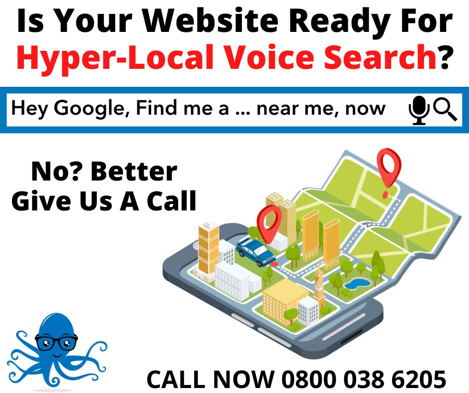 SmartOctopusVA's tweet photo. 50% of Searches are now via Voice! If you do a voice search about your business services/brand do you get the answer you expected?  Call us to fix this #ConversationalMarketing #voicefirst #smartoctopusvoiceagency #marketing #voicesearchoptimisation #VSEO #NoMoreScreens https://t.co/SMjWh1RTmC