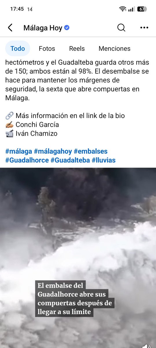 Mis videos de los embalses del Guadalhorce en el periódico Málaga Hoy. 🤩🤩🤩