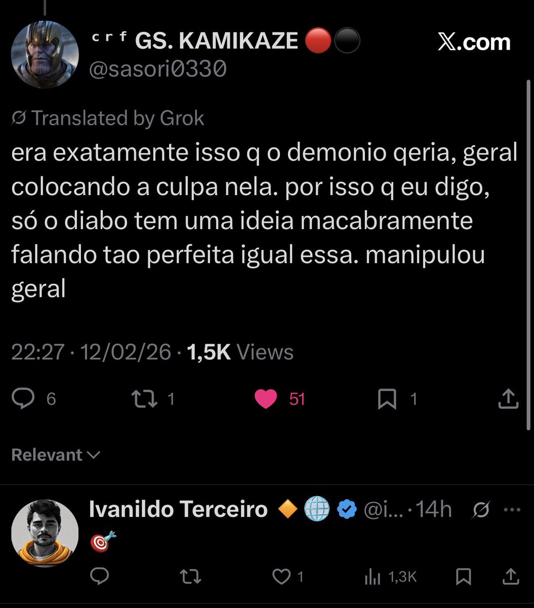 ivanildoiii's tweet photo. Ontem, me deparei com a notícia de um homem que atirou nos dois filhos e se matou em seguida, depois de supostamente descobrir um adultério por parte da esposa.

No enterro do filho mais velho (o caçula ainda luta pela vida), a mulher teve que ouvir ofensas e saiu do local para evitar confusões maiores. Os ataques não cessaram e podem ser encontrados amiúde em qualquer seção de comentários.

Quero tomar essa tragédia para refletirmos sobre como o jeito que têm tratado essa mulher é profundamente anti-cristão e satânico.

É óbvio que adultério é pecado. Jesus nos instruiu que pensamentos já são suficientes para o adultério. Imagine, então, manter outra relação.

Mas Jesus também nos instruiu a respeito do que fazer com o pecador: amá-lo.

Veja. Isso não significa fingir que o adultério não existiu. Não significa acreditar que não existe certo e errado. Não significa sequer que amar o pecador seja algo fácil. Mas é o que o nosso Senhor Jesus Cristo nos comanda.

Eu imagino o que essa mulher deve estar sentindo. Perdeu os dois filhos, do dia para a noite. Perdeu o marido também. Que ela até podia desprezar, não sabemos, mas era ainda o pai dos seus filhos. Imagino como, obsessivamente, a própria consciência deve estar castigando ela agora. Eu realmente duvido que essa mulher não esteja se sentindo imunda, a pior pessoa do mundo. Eu realmente duvido.

Diante dessa situação, eu lhes pergunto: qual é o papel de um cristão?

É se juntar ao coro daqueles que jogam pedras? Eu realmente duvido. Jesus pede que tiremos a trave do nosso olho antes de apontarmos para o cisco no olho do irmão. Se há algo presente continuamente no Evangelho, é a lembrança de que somos todos pecadores, de como tendemos à dominação sobre o semelhante, e de como devemos mutuamente nos ajudar a superar o pecado buscando a graça divina.

O que eu frequentemente tenho lido, de pessoas que se dizem conservadoras e cristãs, vai na direção oposta do que eu imagino que Jesus faria. Eu lhes pergunto: se estivéssemos em 2026, que comentário você acha que Jesus escreveria?

Antes de terminar, gostaria de pontuar outra coisa.

Por que tanto interesse em um assunto que não é nada além de uma tragédia?

Vi circulando a carta de suicídio, fotos do casal, e até um vídeo que supostamente comprovava o adultério.

Novamente: por que tanto interesse? O que contemplamos quando avidamente buscamos esse tipo de assunto?

Uma das explicações da Trindade é você pensar o Pai e o Filho como a perfeição se contemplando.

Eu me pergunto quanto do nosso interesse nesse tipo de coisa é a espécie humana simplesmente contemplando a própria degradação moral.

Por fim, quero terminar com esse print.

Da próxima vez que você for escrever ou falar algo, se pergunte: quem você está ajudando?