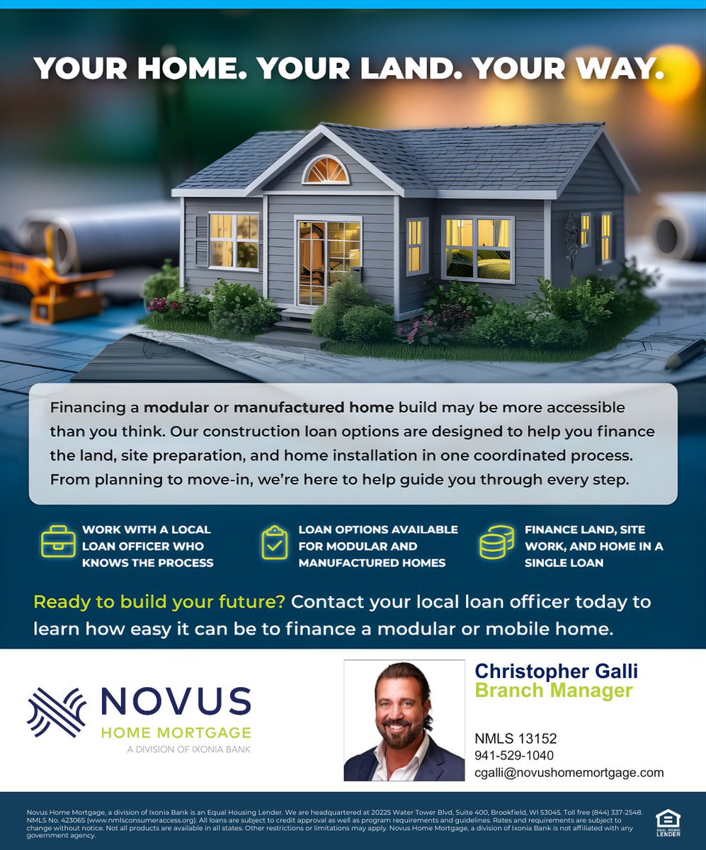 Let's simplify the path to owning a modular or manufactured home by financing your land, site work, and home installation all in one streamlined loan—making your dream home more affordable and achievable than you may think.