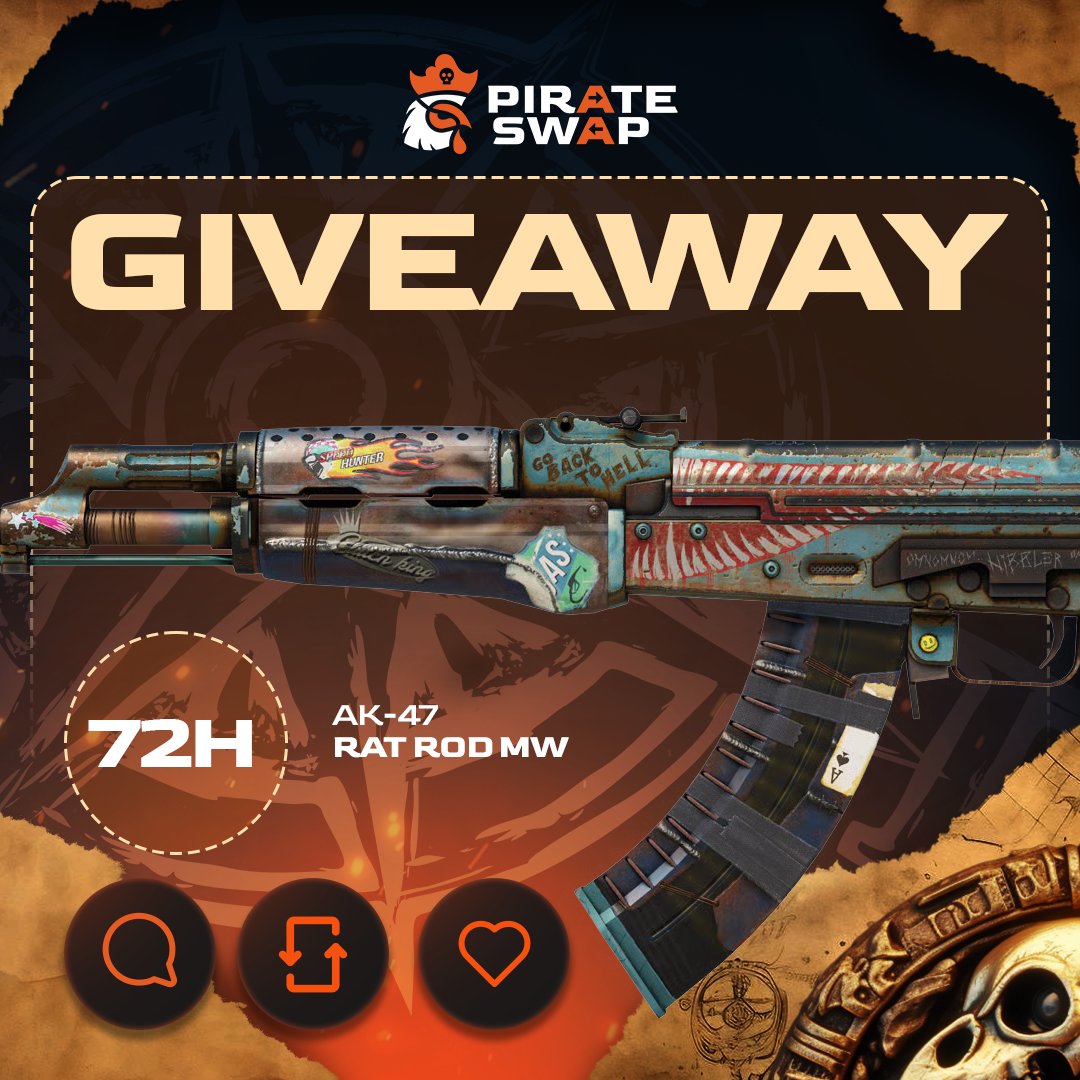 pirateswapcom's tweet image. 💰GIVEAWAY ALERT💰

To enter:
✅LIKE 3 LAST POSTS
✅Repost
✅Follow us @pirateswapcom 

🍀Good Luck!
⏰Ends in 72 HOURS!

#CS2 #CS2Giveaway #csgo #giveaways