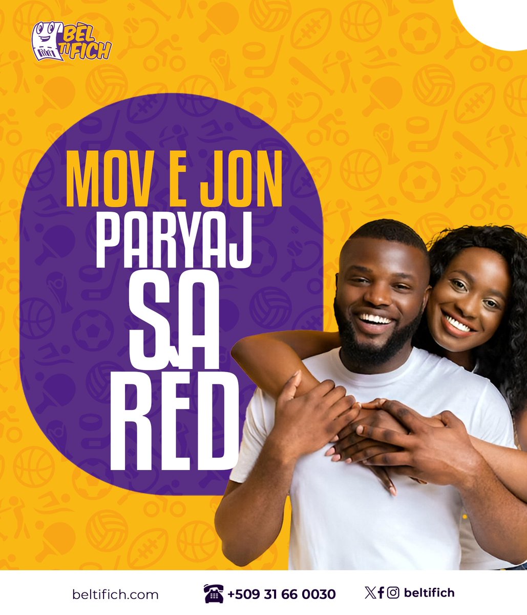 BELTIFICH! MOV E JON💜💛 PARYAJ SA RÈD! ou ka PATAJE FICH OU sou sit BELTIFICH.COM nan e ou jwenn 10% BONIS sou chak DEPO Pou w ka gen plis kòb Pou w jwe🫵🏾 kouri fè FICH nou💵  #MOVeJON 🟪🟨 #ParyajSaRèd🔥

#fèfichoubèlfèPòchouBèl 💵🇭🇹