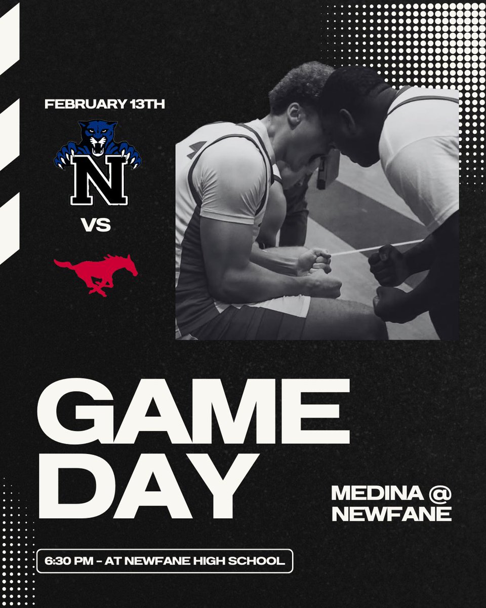 MustangsBBall_'s tweet photo. 🐴🏀 GAME DAY 🏀🐴

We travel out to Newfane for the final league game of the season and last chance at gaining sectional points. Looking to finish above .500 in league play. 

        Mustangs 13-5 (6-5)
🆚- Newfane Panthers 9-8 (5-6)
📍- Newfane HS
⏰- 6:30 https://t.co/dmfsrhCngL