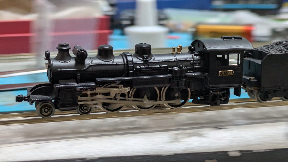 Suhafu32double's tweet photo. 中村精密 Nミリオンシリーズ
C51形完成品、入線。
動力不調品をレストアして復活！

前々から欲しいと思っており、
偶然中古で4950円で見つけ入手しました。
45年前の絶版製品がようやく手元にやってきて嬉しいです。 https://t.co/OnN2EAvRec