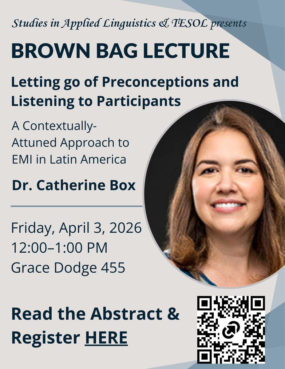 Studies in Applied Linguistics & TESOL tweet media