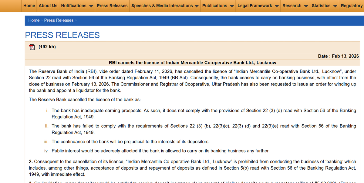 Massive Massive Breaking News :

आप सबके सहयोग से मुझे बड़ी सफलता प्राप्त हुई है 

अभी अभी की खबर है INDIAN MERCANTILE COOPERATIVE BANK LUCKNOW का लाइसेंस कैंसिल <a href="/RBI/">ReserveBankOfIndia</a> ने कैंसिल कर दिया है। 

बस अब देखना है इस बैंक घोटाले के दोषी अलका दास उनके सहयोगी कब जेल की सलाखों के पीछे होते