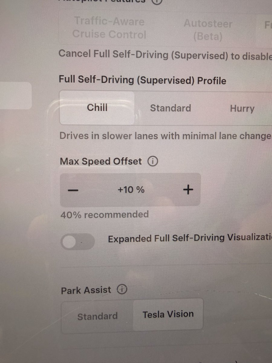 gbgrant's tweet photo. Max speed offset 40% recommended??? My max speed offset was changed to 40% but it started defaulting to 85 in a 35mph zone. This just changed without a software update. https://t.co/kdhUuRQ3yE