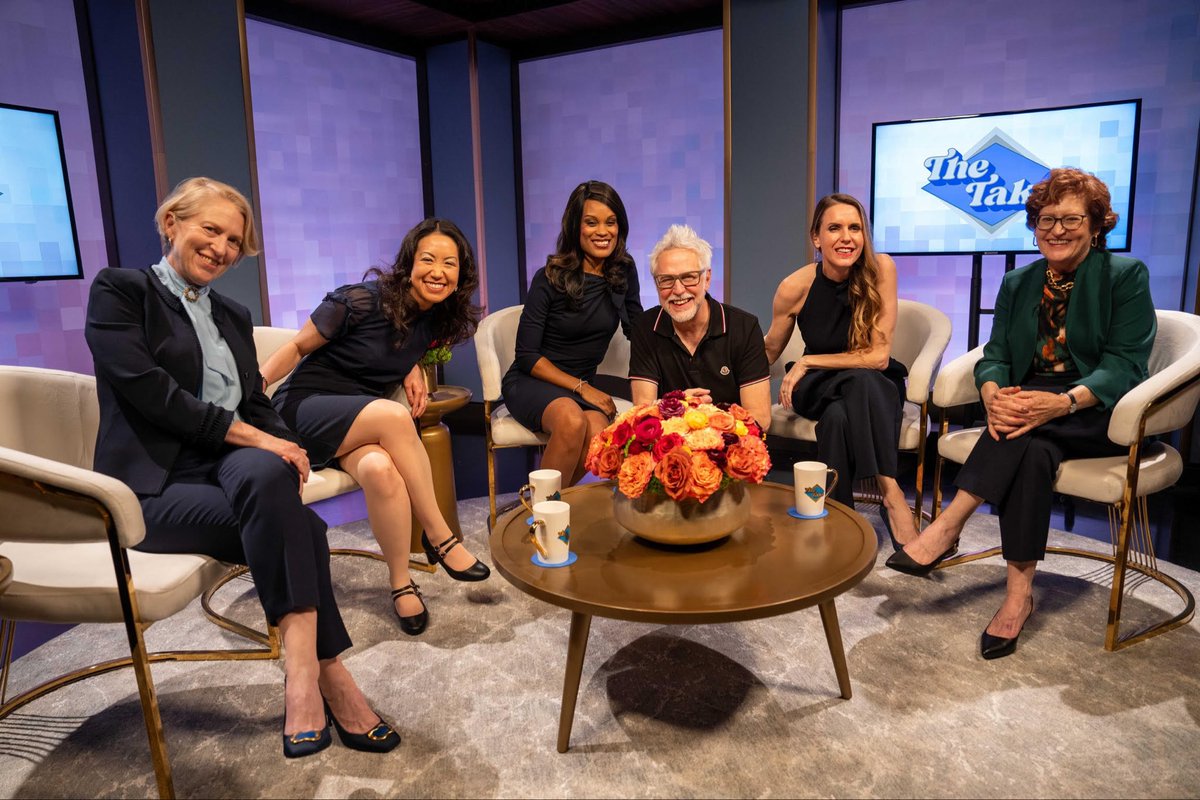 Of the many fake talk shows we shot, the hardest to cut was this one, featuring our VFX Producer Susan Pickett, our Executive Producer Chantal Nong, our actual actor Milli M., our Production Designer Beth Mickle, and our Set Decorator Rosemary Brandenburg (who was the best actor