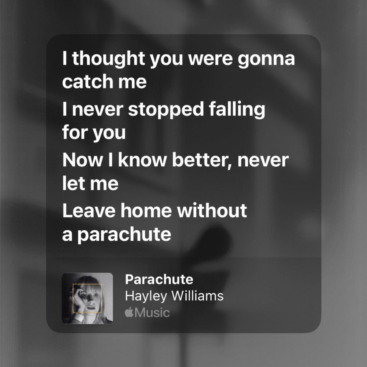SoyAngel_'s tweet photo. I thought you were gonna catch me, I never stopped falling for you…
Now I know better, never let me leave home without a parachute https://t.co/O35CwjK5Dx