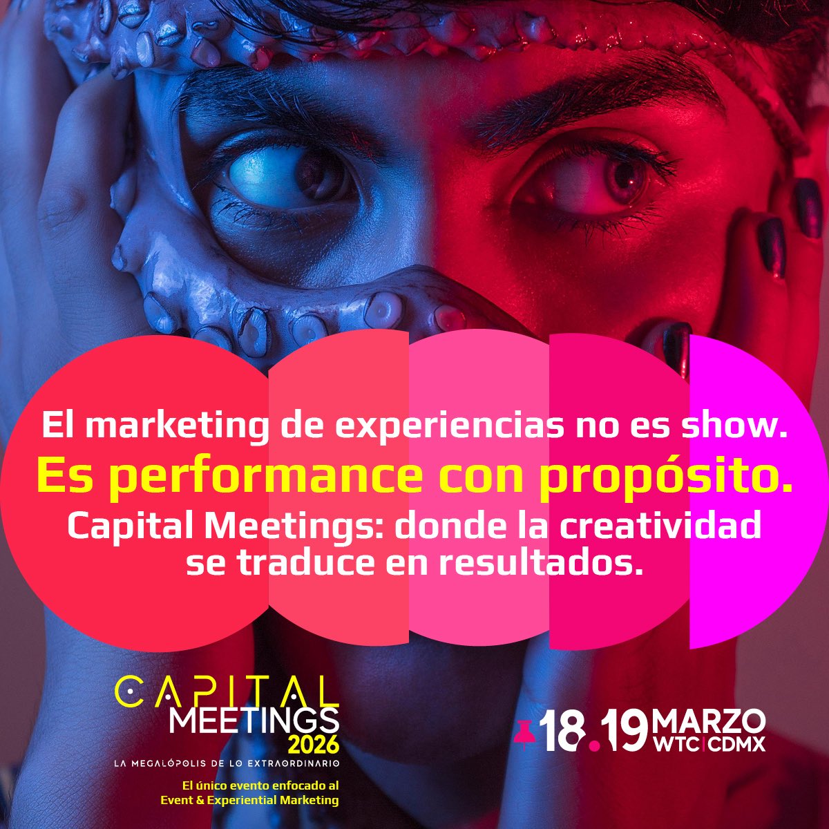 FactorMeetings's tweet image. Capital Meetings  2026 es el punto donde la creatividad deja de ser discurso y se convierte en performance con propósito, data y negocio.

📅 18 y 19 de marzo
📍 WTC CDMX

🔗 Registro sin costo: cm2026.registrosc.com/?utm_source=we…

#CapitalMeetings2026 #ExperientialMarketing #EventMarketing