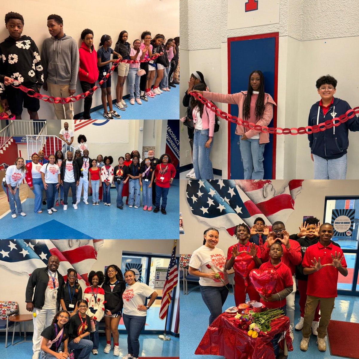 VerniccaWynter's tweet photo. @BCPSMentalHelp Creating a school-wide Unity Chain of inspirational messages this morning at today’s Day of Service &amp; Love at @Plantation_MS. Kudos to Principal Qaiyim for such a beautiful day of activities &amp; cultivating such a supportive environment for children! @BCPSCentral https://t.co/68xcFldFif