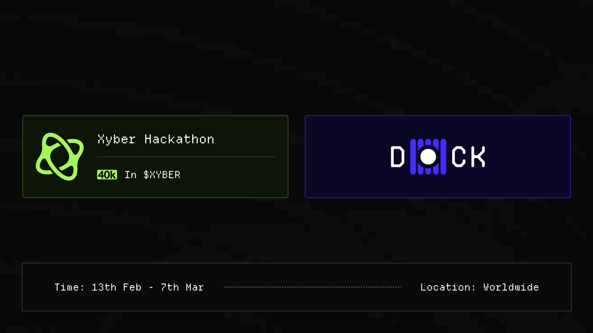 We’re launching a 4-week Xyber Hackathon.

Help build the foundation for the autonomous era.
Apps. Agents. MCP integrations. Real AI businesses with real revenue.

$40,000 in prizes.

More details below ↓