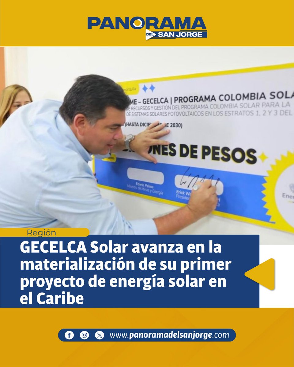 GECELCA Solar avanza en la materialización de su primer proyecto de energía solar en el Caribe <a href="/Gecelca/">Gecelca SA ESP</a>  panoramadelsanjorge.com/gecelca-solar-…