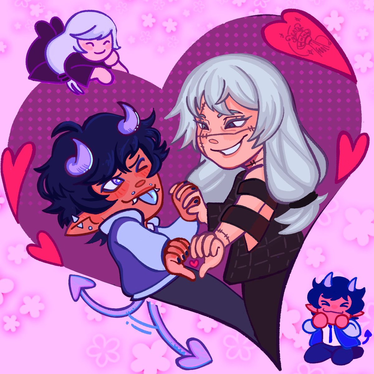 Mahitos_Omega's tweet image. HAPPY VALENTINES DAY!!!&amp;lt;33333 

Mahito n Ted&amp;lt;3
Art by the amazing @FoolThecreative