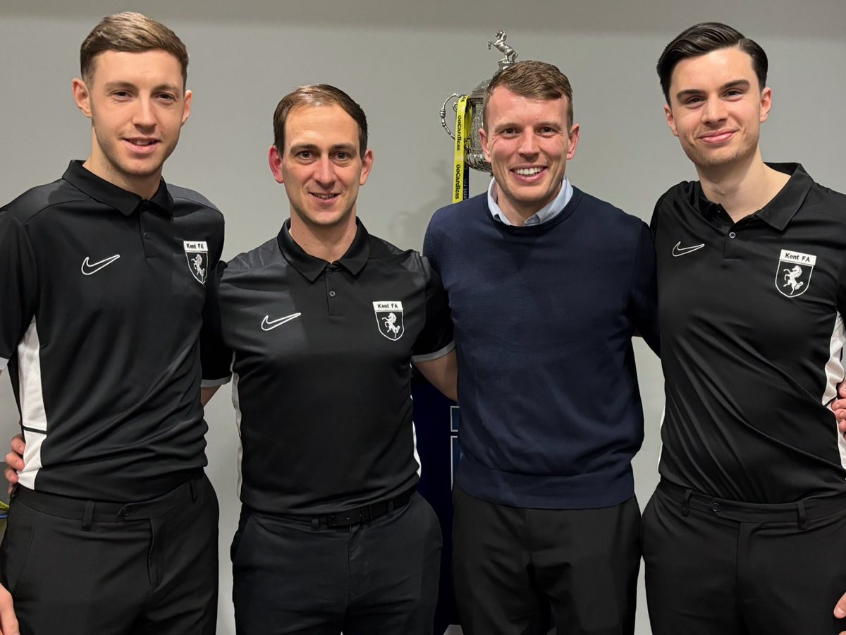 KentFA's tweet photo. ✨ A fantastic evening celebrating our County Cup Final officials!

Last night, we were delighted to host our County Cup Final Celebration Evening at @VillageHotels Maidstone!

100 referees, assistant referees, and fourth officials have been appointed to oversee 25 County Cup Finals!⚽🏆

Officiating a County Cup Final is a milestone in any match official’s journey, and we’re proud of every official who’s earned it.👏