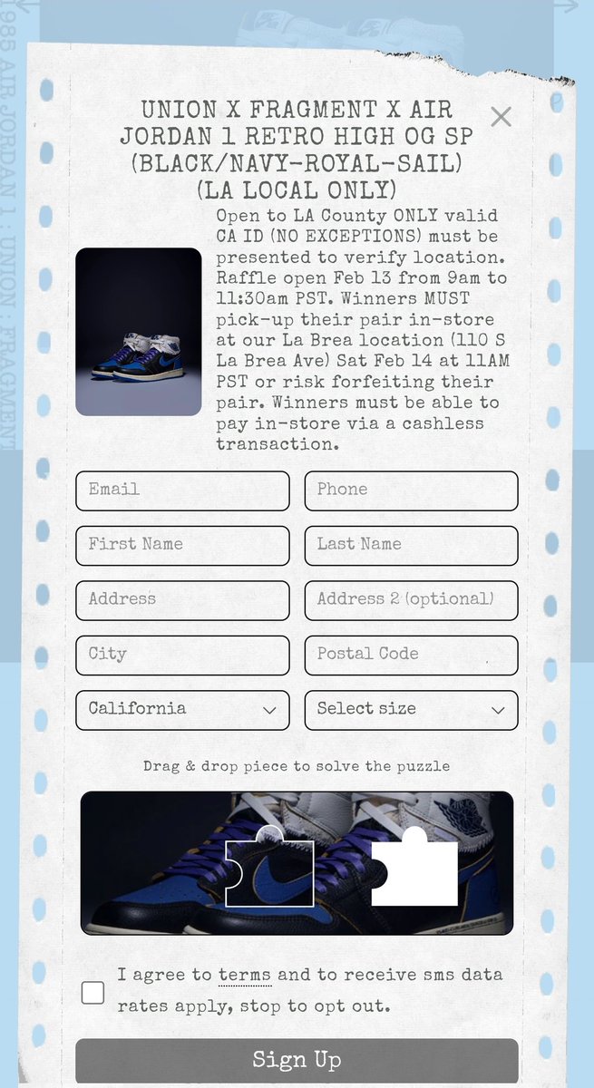 KickinWing39's tweet photo. @SoleRetriever LA Raffle open! https://t.co/fRVC2q2GIH