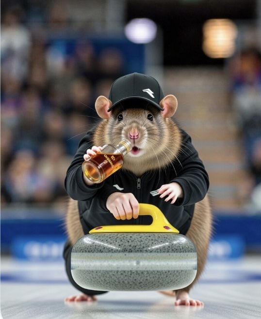 TonyDasco's tweet photo. The #BottleRat™️ Olympic Curling Team. Pure Gold. https://t.co/KEoDNyKPzQ