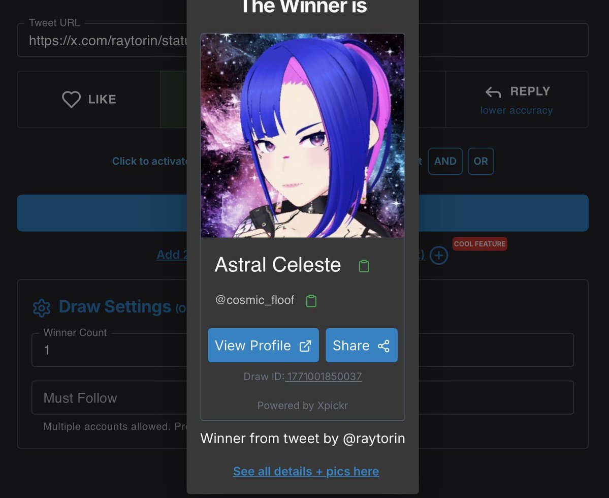 It’s time to announce the winner ^0^ Since there were only 100 participants, there will be only 1 winner.

Congratulations to: ✨ <a href="/cosmic_floof/">Astral Celeste</a> ✨

You’ve won a free YCH Spring Art from me 🌸
For those who didn’t win, don’t worry I still have a small gift for a few people 

If