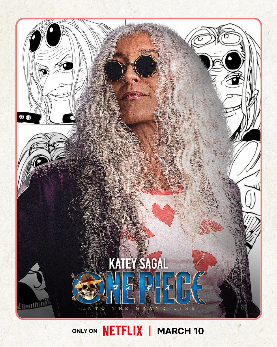 🌸Poster de Katey Sagal como el Dra. Kureha de la Segunda Temporada de One Piece Live Action.

¿Qué opinas? ¿Se robará la temporada?    
#ONEPIECE #liveaction #Kureha