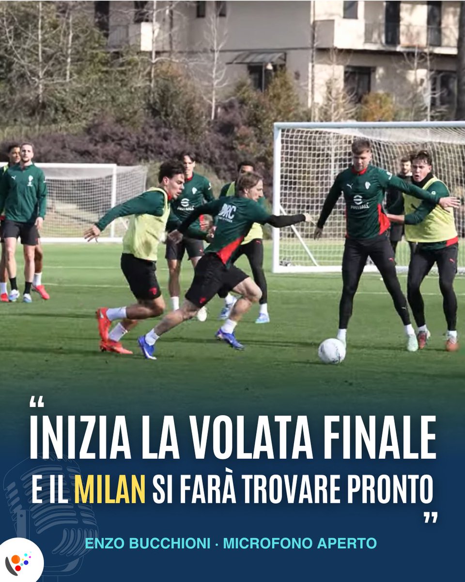 Occasione d’oro per il #Milan contro il #Pisa: con una vittoria i rossoneri puntano il -5 dall'Inter.
🗣️#Bucchioni avverte: «A febbraio inizia un altro campionato. Basta leggerezza, serve la cattiveria delle grandi per lo Scudetto. Test di maturità stasera» 🔴⚫

#PisaMilan