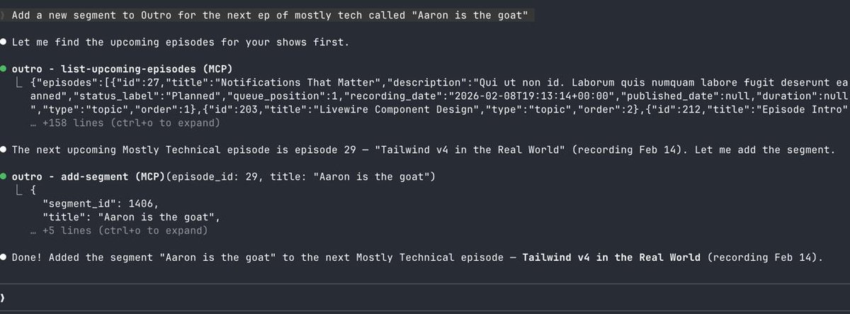 MCP will be there on release day. Vibe plan your upcoming podcasts!
