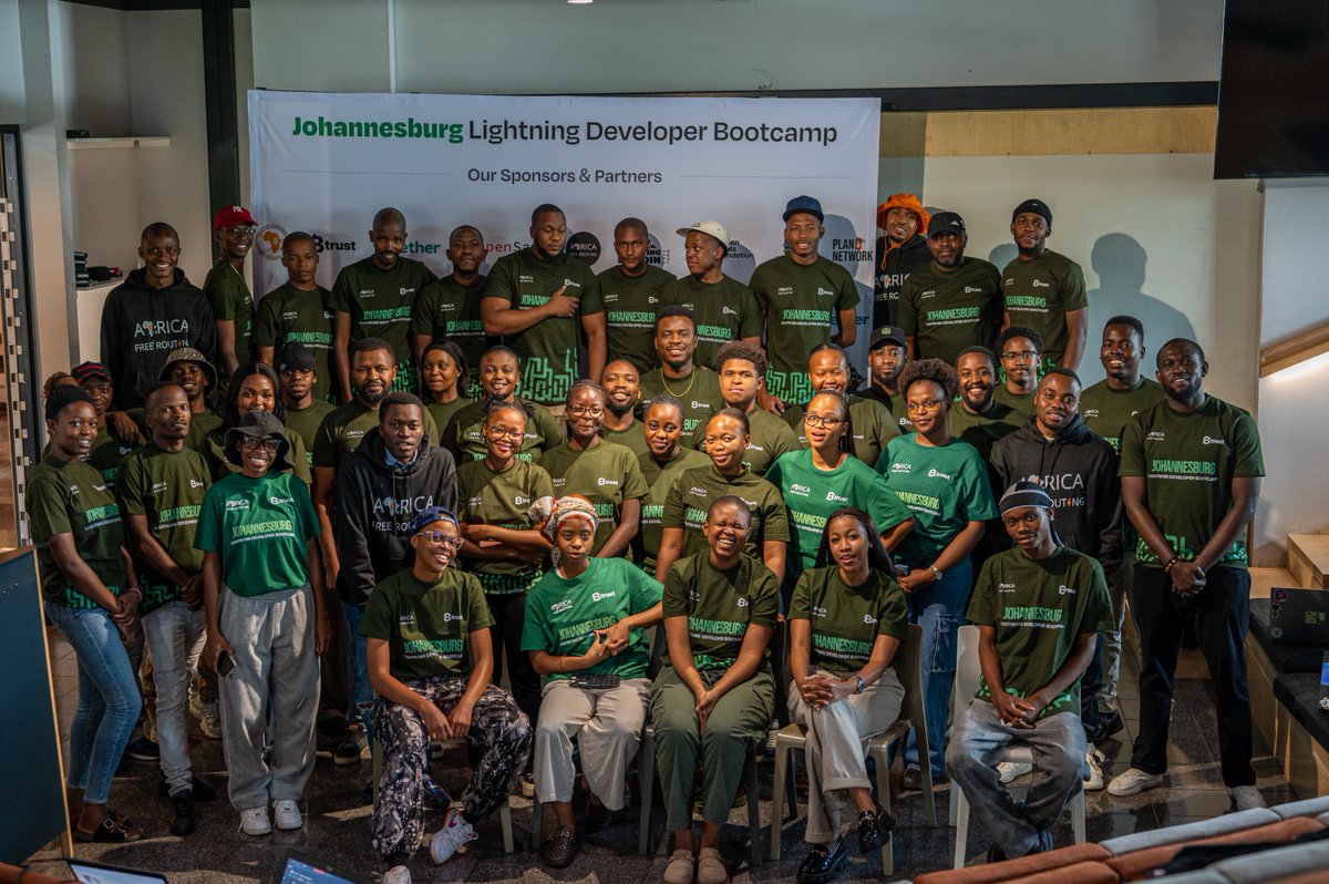 Participants presenting their Lightning‑powered apps on stage in Johannesburg