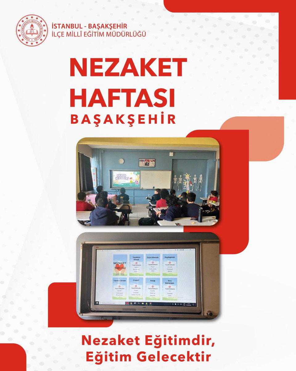 🔺Türkiye Yüzyılı hedeflerimize; değerleriyle güçlü, davranışlarıyla örnek nesillerle yürüyoruz.

#istanbuldanezaket

<a href="/tcmeb/">Millî Eğitim Bakanlığı</a> <a href="/Yusuf__Tekin/">Yusuf Tekin</a> <a href="/istanbulilmem/">İstanbul İl Millî Eğitim Müdürlüğü</a> <a href="/MucahitYentur/">Murat Mücahit Yentür</a> <a href="/onegicemil/">Cemil Özgür Öneği🇹🇷</a> <a href="/ahmetcoskun6134/">AHMET COSKUN</a>