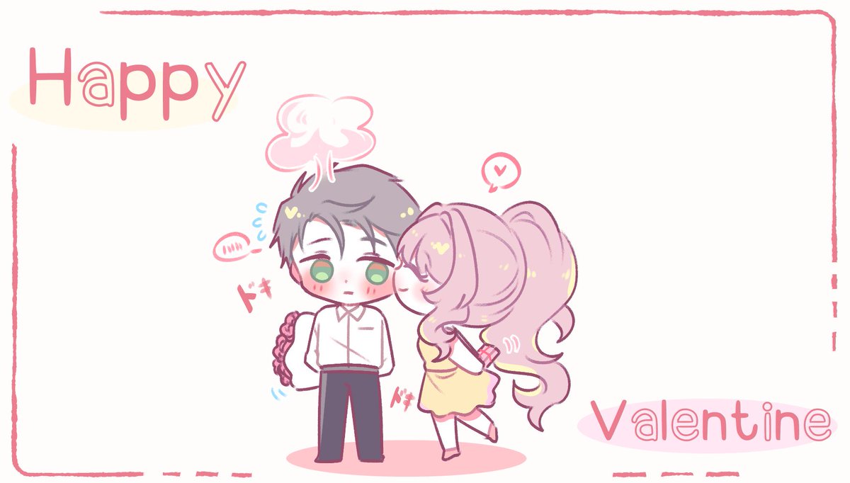 Valentine sketch before bed since it's also my bday too hehe. Gonna be really busy day tmr O<-<

#Oc