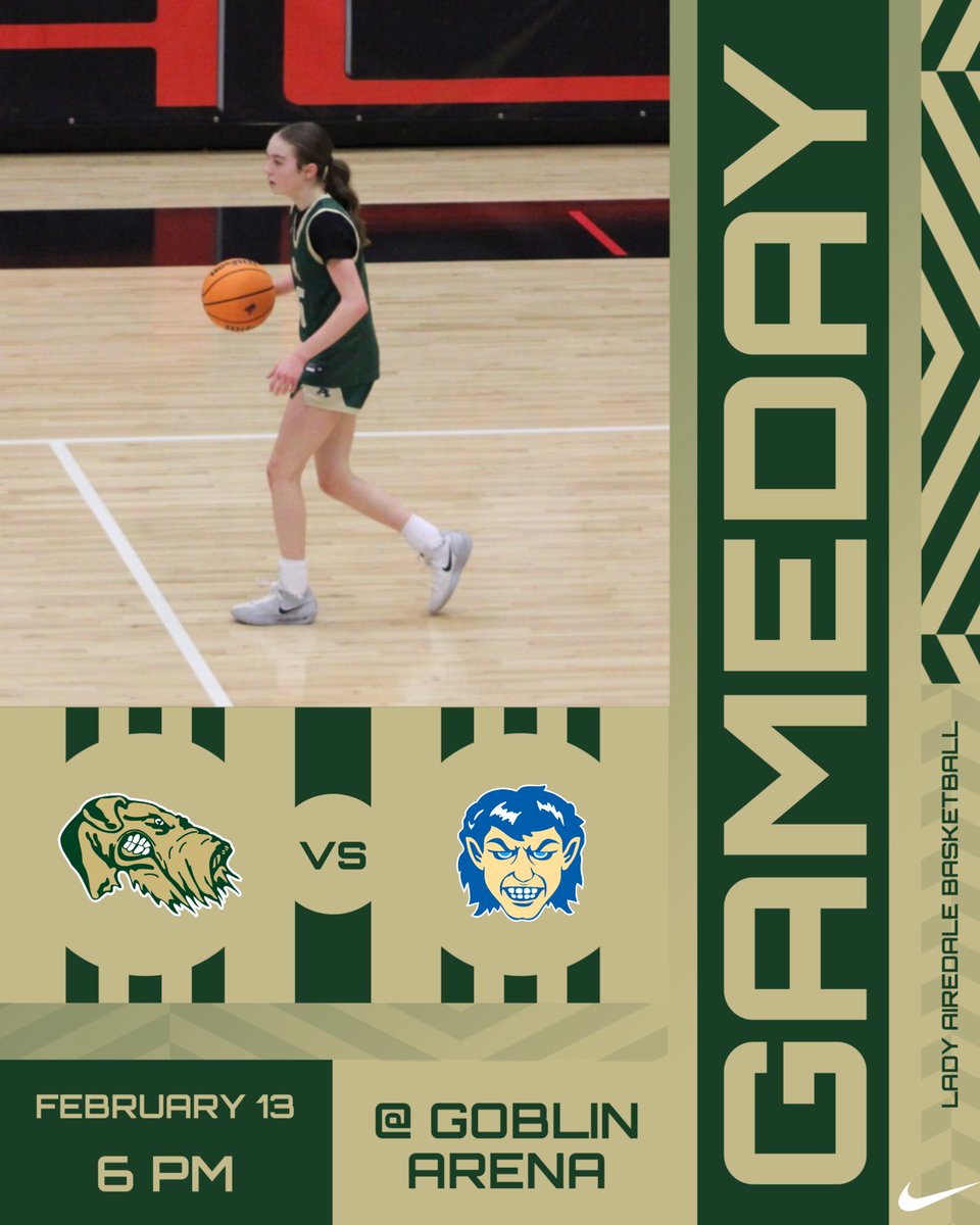 It’s GAMEDAY!! We’re on the road for a 5A West conference matchup with the Lady Goblins ‼️🏀 #daretobegreat 
🆚 Harrison
📍 Goblin Arena
⏰ 6 PM
📺 YouTube (Alma School District)