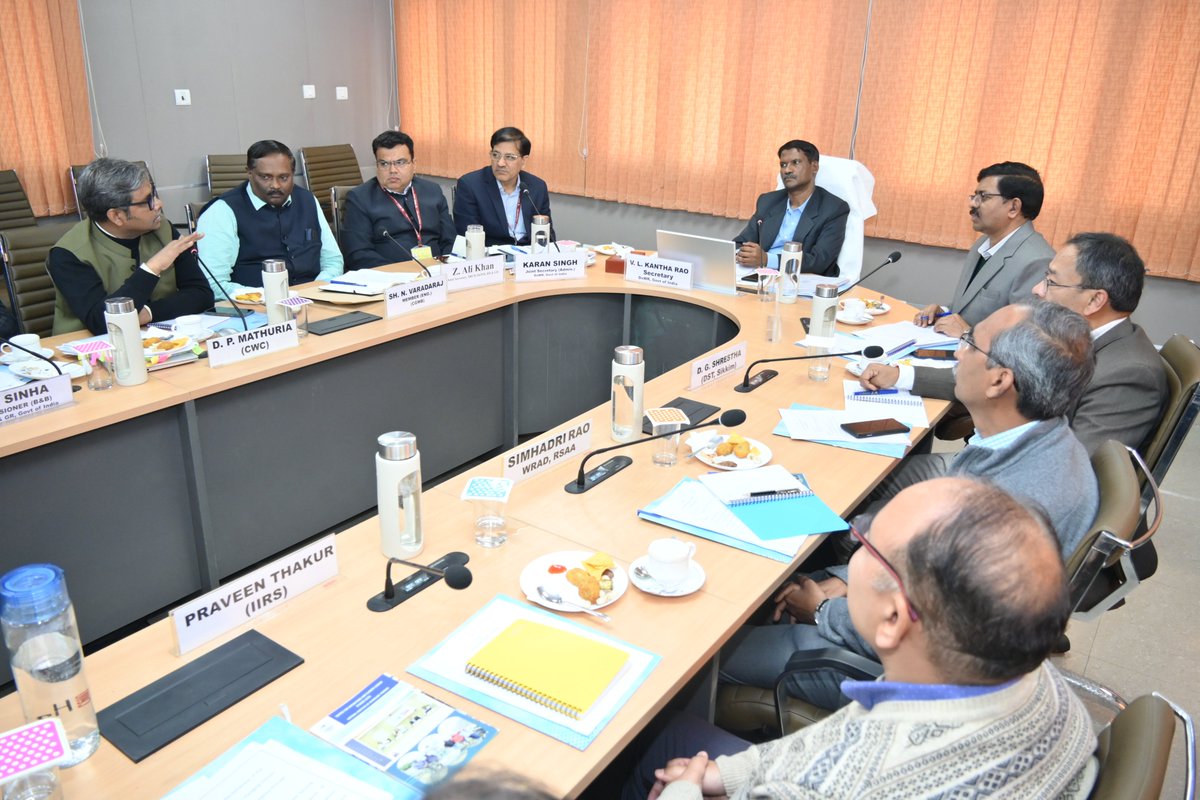 DoWRRDGR_MoJS's tweet photo. Shri V.L. Kantha Rao, Secretary, DoWR, RD&GR, MoJS, chaired the 4th Steering Committee Meeting on “Monitoring of Glaciers,” at NIH Roorkee, emphasizing the strategic importance of sustained glacier monitoring across the Indian Himalayan Region, ensuring long-term water security, on 13th February 2026.
@NIH_Hydrology