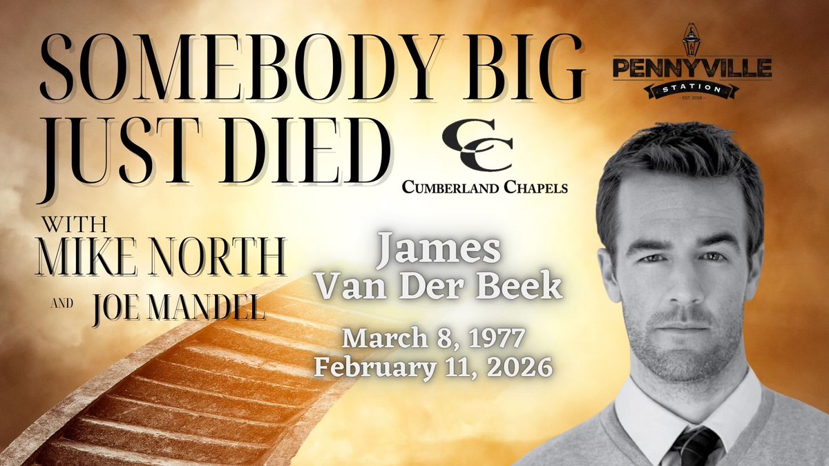 Tomorrow at 12:00 pm central, <a href="/North2North/">Mike North</a> &amp; I remember James Van Der Beek, the star of Dawson’s Creek and Varsity Blues, on the <a href="/BarroomNetwork/">Barroom | Aldo Gandia</a>. Tune in here ➡️ youtube.com/live/_e3rbYfET… #JamesVanDerBeek #DawsonsCreek #VarsityBlues