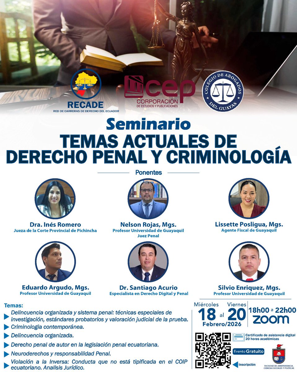 Red de Carreras de Derecho del Ecuador 🏛️⚖️🇪🇨 tweet media