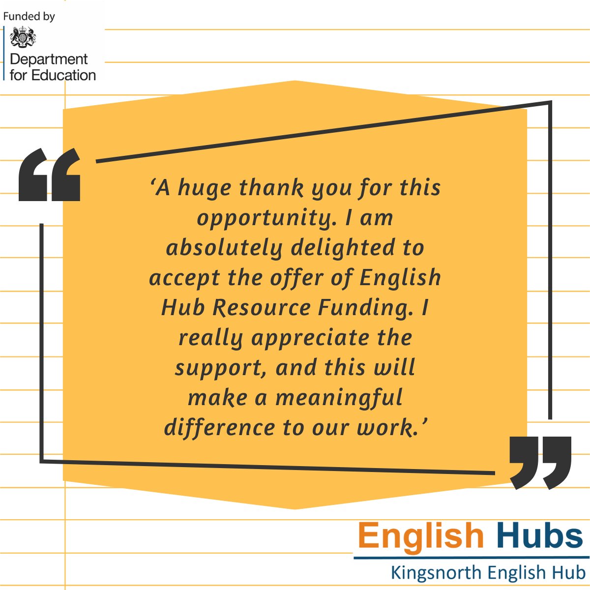 Kingsnorth English Hub tweet media