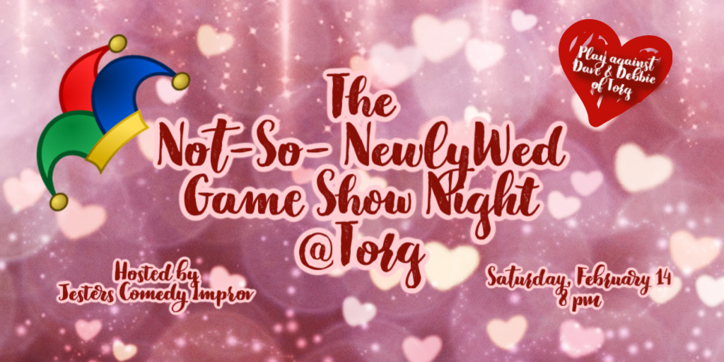 TorgBrewery's tweet photo. Pair up with your special someone
and match wits with Jesters Comedy Improv
and Dave & Debbie of Torg TOMORROW 8 p.m.
https://t.co/oiPFs7fzex
#valentinesday #gameshowfun #jesterscomedyimprov #gamenight #mntaproom #thingstodoanokamn https://t.co/jUMYihV7Qn