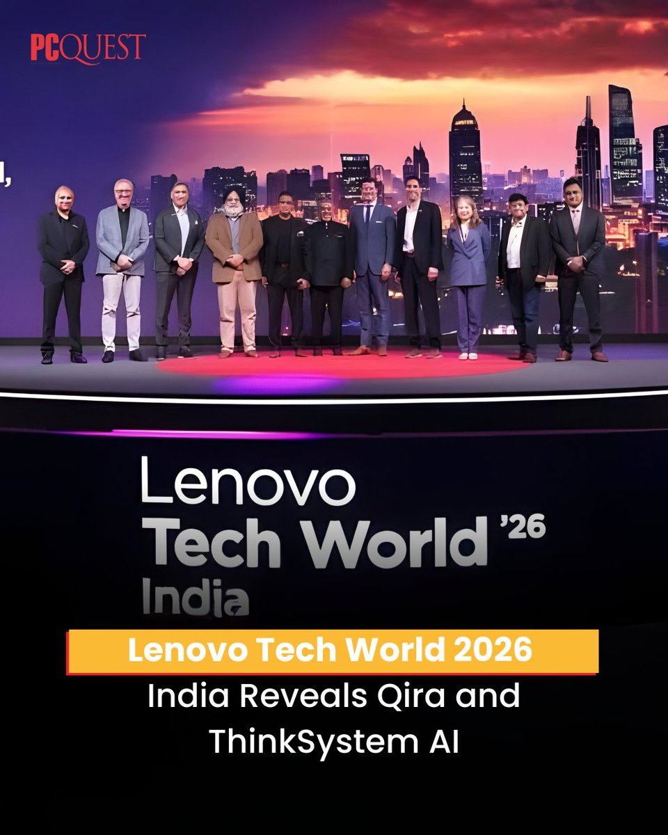 pcquest's tweet photo. @Lenovo  Tech World 2026 India unveils Qira ambient AI and next-gen ThinkSystem servers, signaling a shift toward production-ready AI. 

Read this article by Harsh: https://t.co/ijvdxMvvDI

#PCQuest #Lenovo #TechWorld2026India #ThinkSystem #AI https://t.co/JFqHFnkR4E