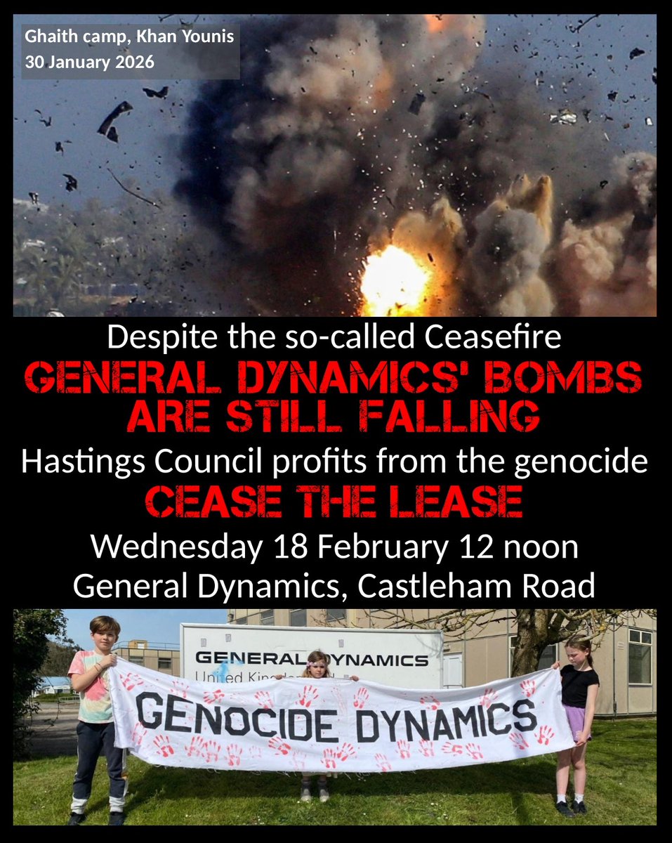 During Israel's violations of the 'ceasefire,' it has killed 586 Palestinians. General Dynamics' 2,000 lb bombs will have been used for many of these murders. With profits last year of $4.2 billion it clearly benefits from the genocide.
instagram.com/p/DUtF3b1DY-B