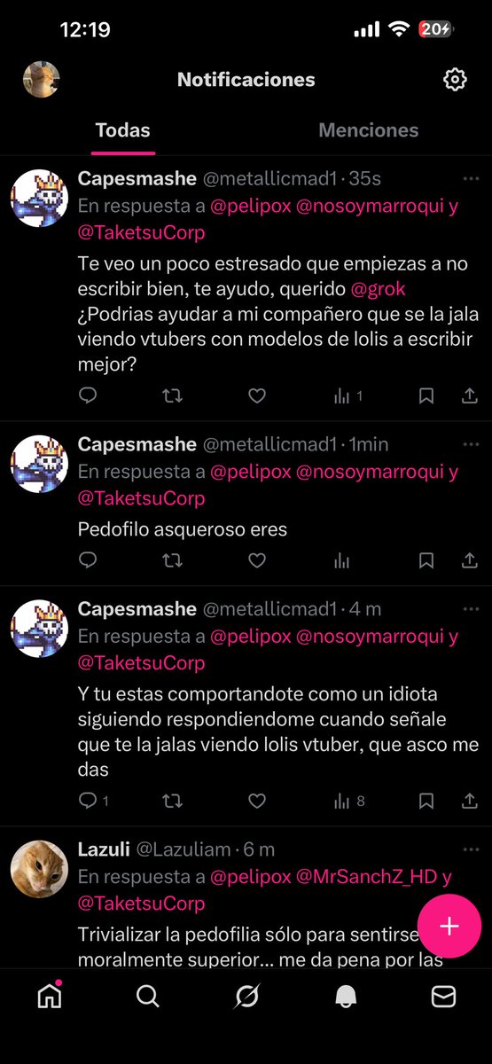 pelipox's tweet photo. @metallicmad1 @nosoymarroqui @TaketsuCorp @grok Porque borras la respuesta pedofilo? Pobrecito tiene miedo de saber que le dije sus verdades https://t.co/RkDgM2acJB
