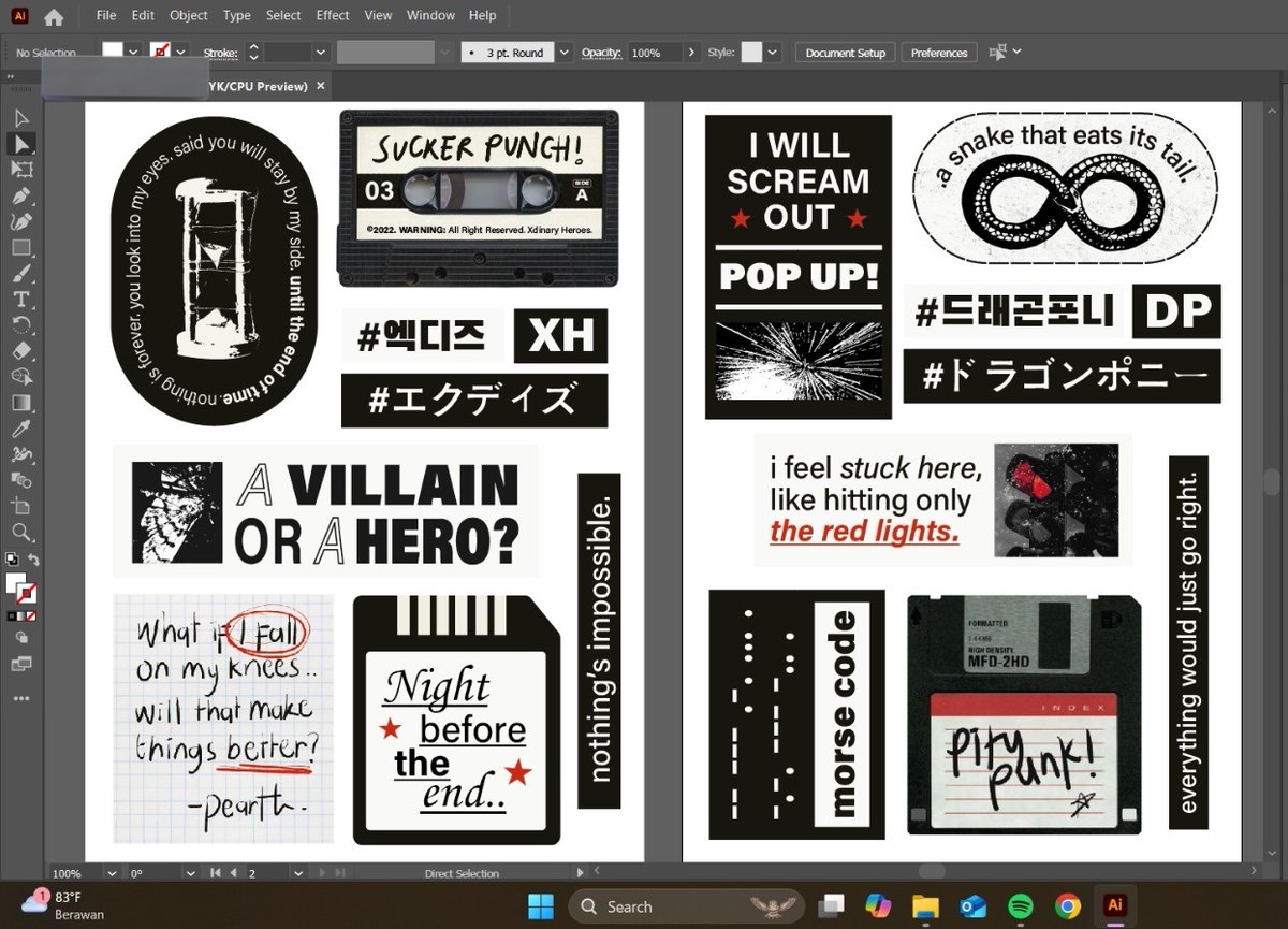 grepik disen pake ai (adobe illustrator)