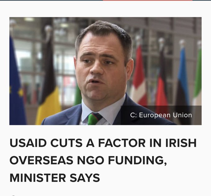 🇮🇪🚨

Irish government Minister Neale Richmond has admitted that Fine Gael and Fianna Fáil are spending hundreds of millions of Irish taxpayers money on foreign NGOs to fill the gap left after Trump cut funding to USAID and the wider NGO sector 💰