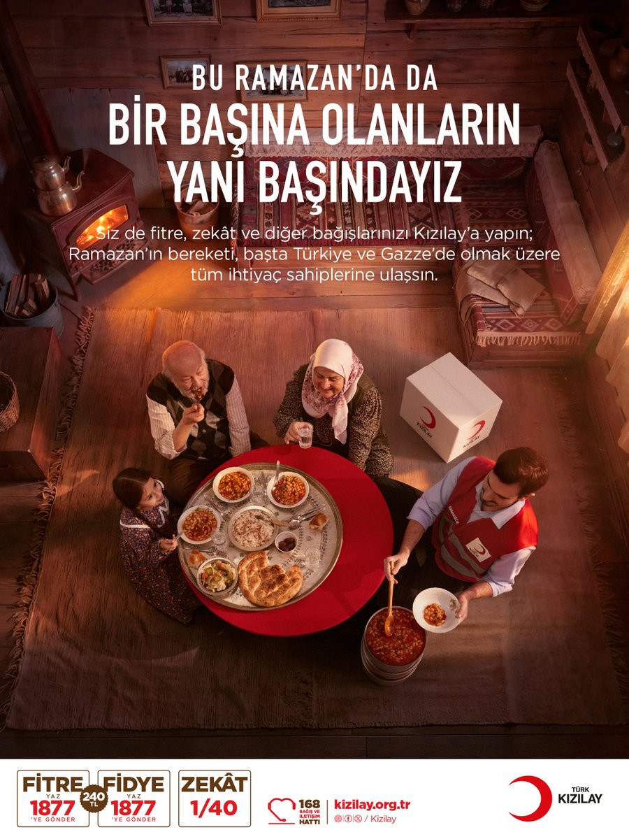 Bu Ramazan’da da bir başına olanların yanı başındayız. 🌙

Fitre, fidye ve zekât bağışlarınız; başta ülkemiz ve Gazze olmak üzere ihtiyaç sahiplerinin sofralarına destek oluyor. 

Paylaştıkça çoğalan bir dayanışmayla, kimse iftarını yalnız açmasın. ❤️

📲 FİTRE yaz 1877’ye gönder