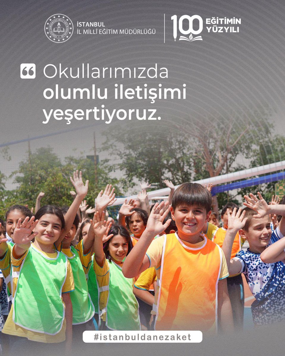 Okullarımızda olumlu iletişimi yeşertiyoruz
#istanbuldanezaket

<a href="/tcmeb/">Millî Eğitim Bakanlığı</a>
<a href="/Yusuf__Tekin/">Yusuf Tekin</a>
<a href="/MucahitYentur/">Murat Mücahit Yentür</a>
<a href="/istanbulilmem/">İstanbul İl Millî Eğitim Müdürlüğü</a>