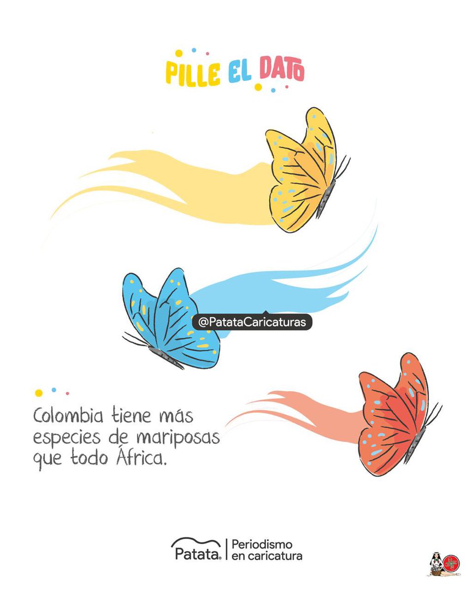 #PileElDato 🦋🇨🇴 Colombia tiene más mariposas que toda África. 
🧵